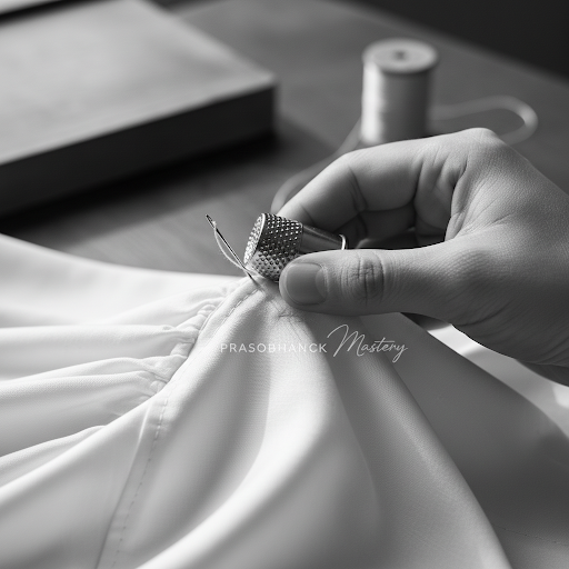 Precision hand-sewing craftsmanship